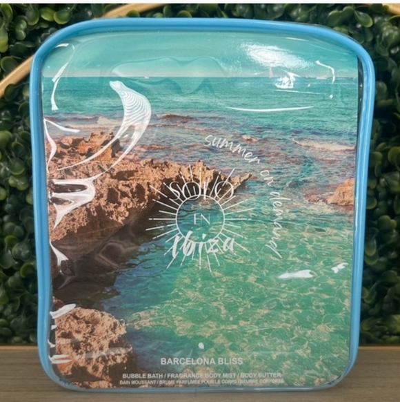 Solo EN lbiza-4PC Skincare Set & Zip Clear Case- (Barcelona Bliss 💙) - Picture 4 of 5